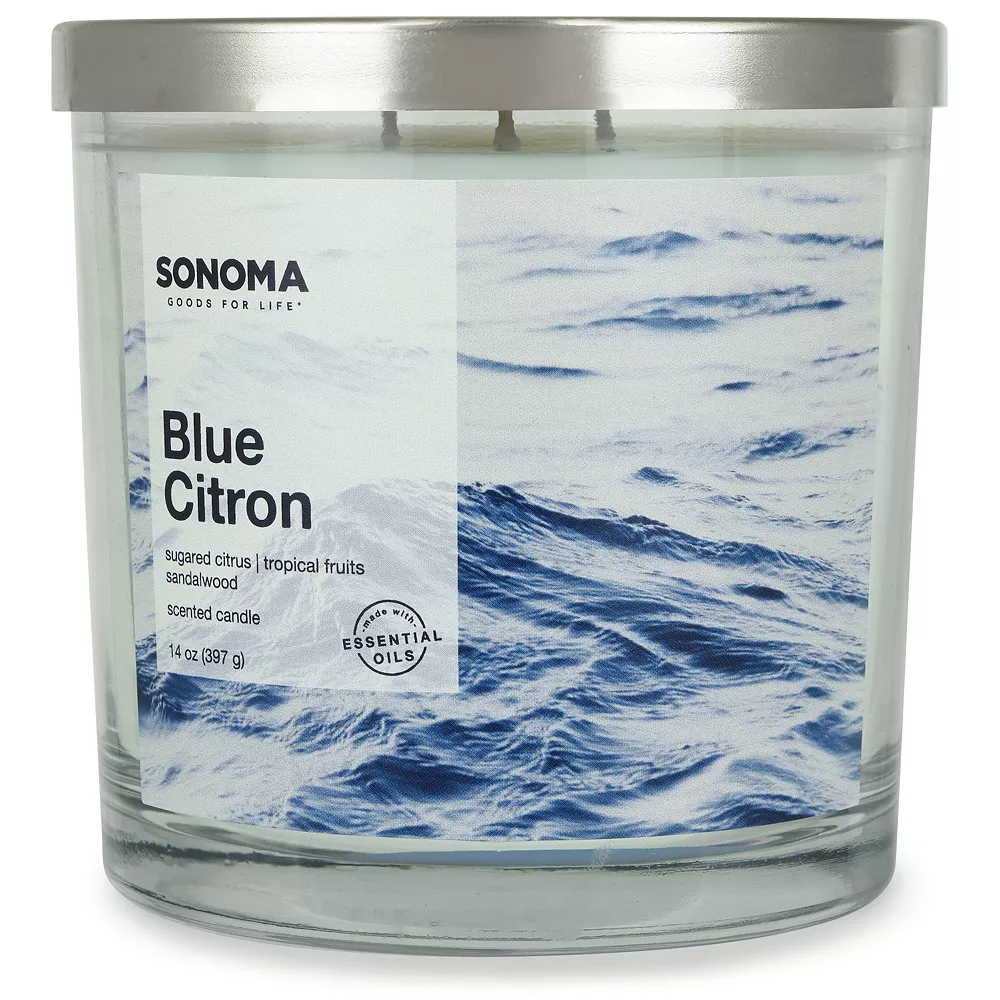 Sonoma Goods For Life® Blue Citron 14oz 3-Wick Candle Jar Sonoma Goods For Life® Blue Citron 14oz 3-Wick Candle Jar -Sonoma Goods For Life 3671930