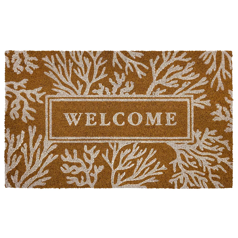 Sonoma Goods For Life® Coral "Welcome" Coir Doormat - 18'' x 30'' Sonoma Goods For Life® Coral "Welcome" Coir Doormat - 18'' X 30'' -Sonoma Goods For Life 5253374