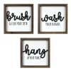 Sonoma Goods For Life® Brush Wash Hang Bathroom Wall Decor 3-piece Set