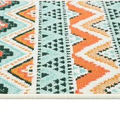 Sonoma Goods For Life® Indoor/Outdoor Coral Multi Geo Stripe Rug -Sonoma Goods For Life 5864807 ALT3