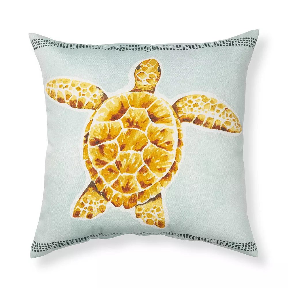 Sonoma Goods For Life® 17" x 17" Turtle Outdoor Throw Pillow Sonoma Goods For Life® 17" X 17" Turtle Outdoor Throw Pillow -Sonoma Goods For Life 5870568