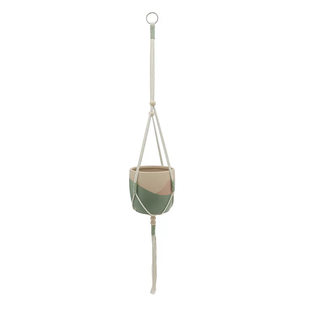 Sonoma Goods For Life® Color Block Hanging Macramé Planter Sonoma Goods For Life® Color Block Hanging Macramé Planter -Sonoma Goods For Life 5901436